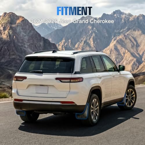 Image of Nilight Mud Flaps Splash Guards for Jeep Grand Cherokee 2022-2026 | No Drilling Precision Fit, Heavy Duty All Weather Protection, Front & Rear Set