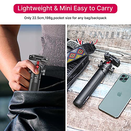 Mini Phone Tripod Pictron Mt-41 Portable Vlogging Tripod Stand With Cold Shoe & Phone Clip, Handheld Small Camera Tripod For Iphone Android Dslr Gopro Webcam, Compact Iphone Tripod For Video Recording #TOP6