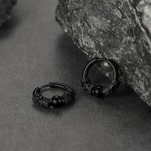 Image of Young & Forever Gift Stainless Steel Hoop Stud Earrings for Men and Boys