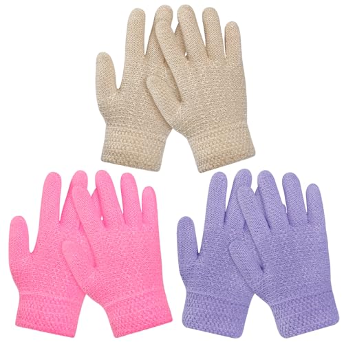 Image of ONESING Kids Knit Gloves - Stretchy Gloves for Boys Girls Winter, Solid Finger Gloves for Children