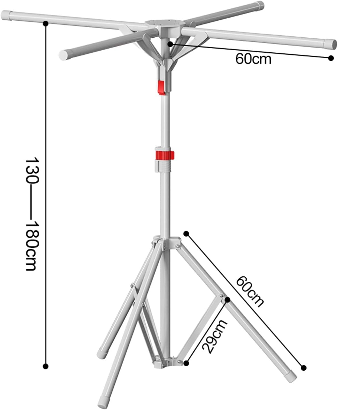 Portable Clothes Drying Rack, Height Adjustable & Sturdy Indoor/Outdoor Clothes Hanger, Versatile Black Rack for Bedroom, Balcony & Closet Use