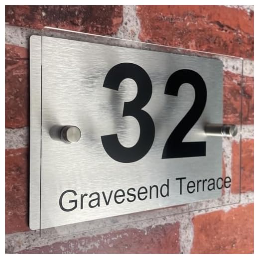 House Numbers Plaques Door Number Plaques For Wall Personalised House Signs Door Name For Outside Modern Front Door Numbers (Bold Font)