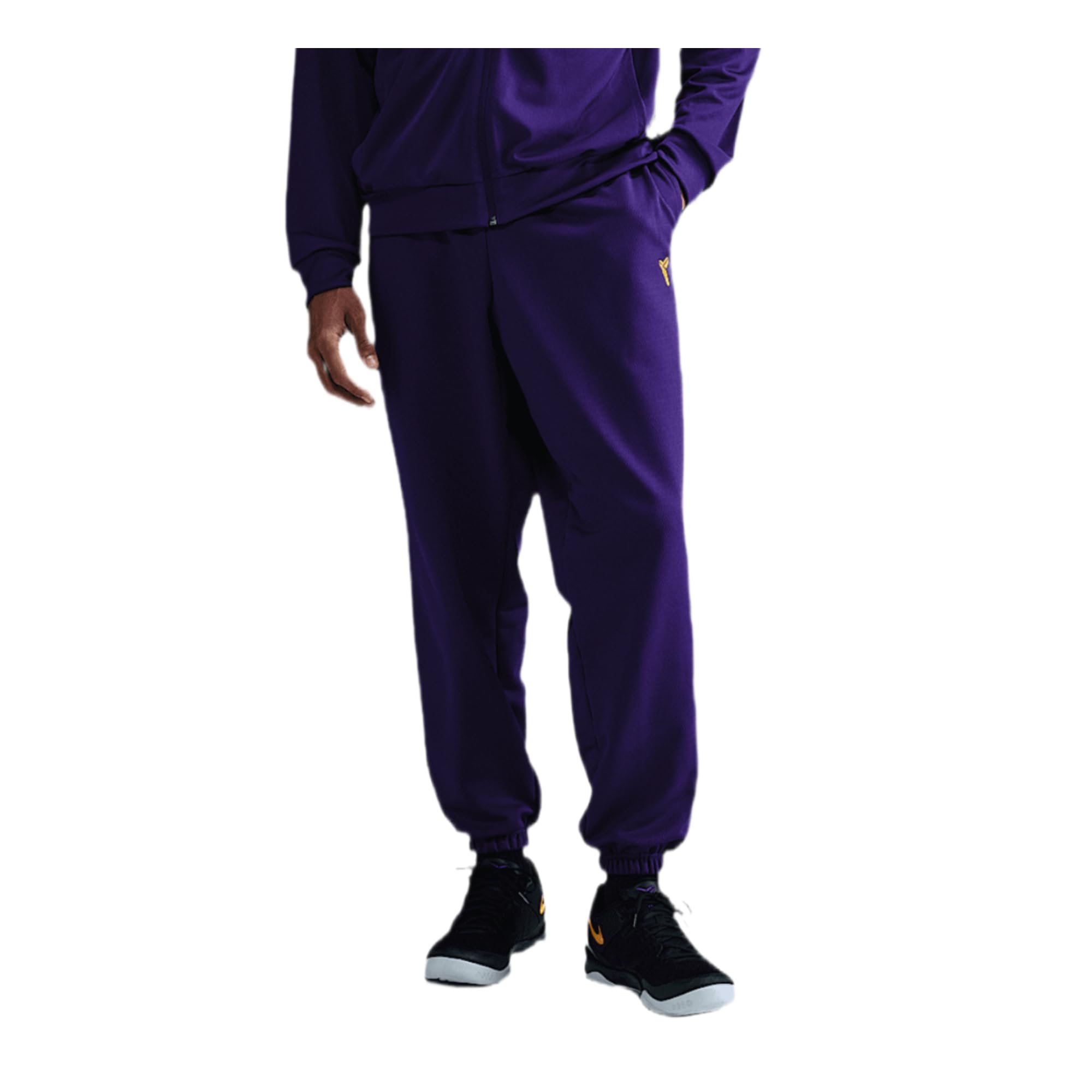 Kobe Therma-FIT Basketball Pants (HJ8113-547, Court Purple/University Gold/University Gold) Size X-Large