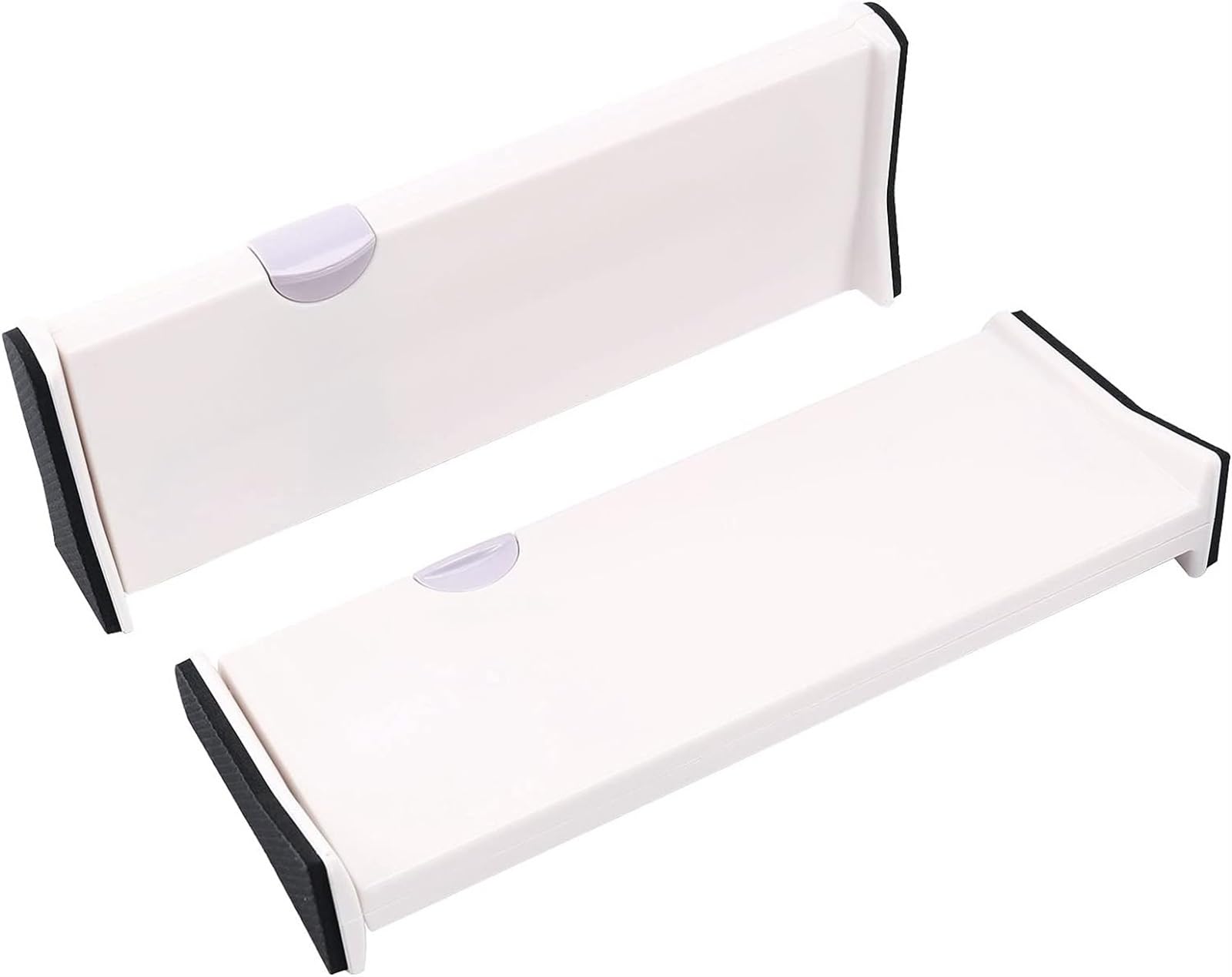 VERIMP Schubladentrenner Schubladenteiler, Organizer 5 Stück Verstellbare Trenner 10,2 cm Hoch, Erweiterbar Von 27,9–43,2 cm, for Schlafzimmer Badezimmer Schrank, Kleidung Büro Küche, Aufbewahrung