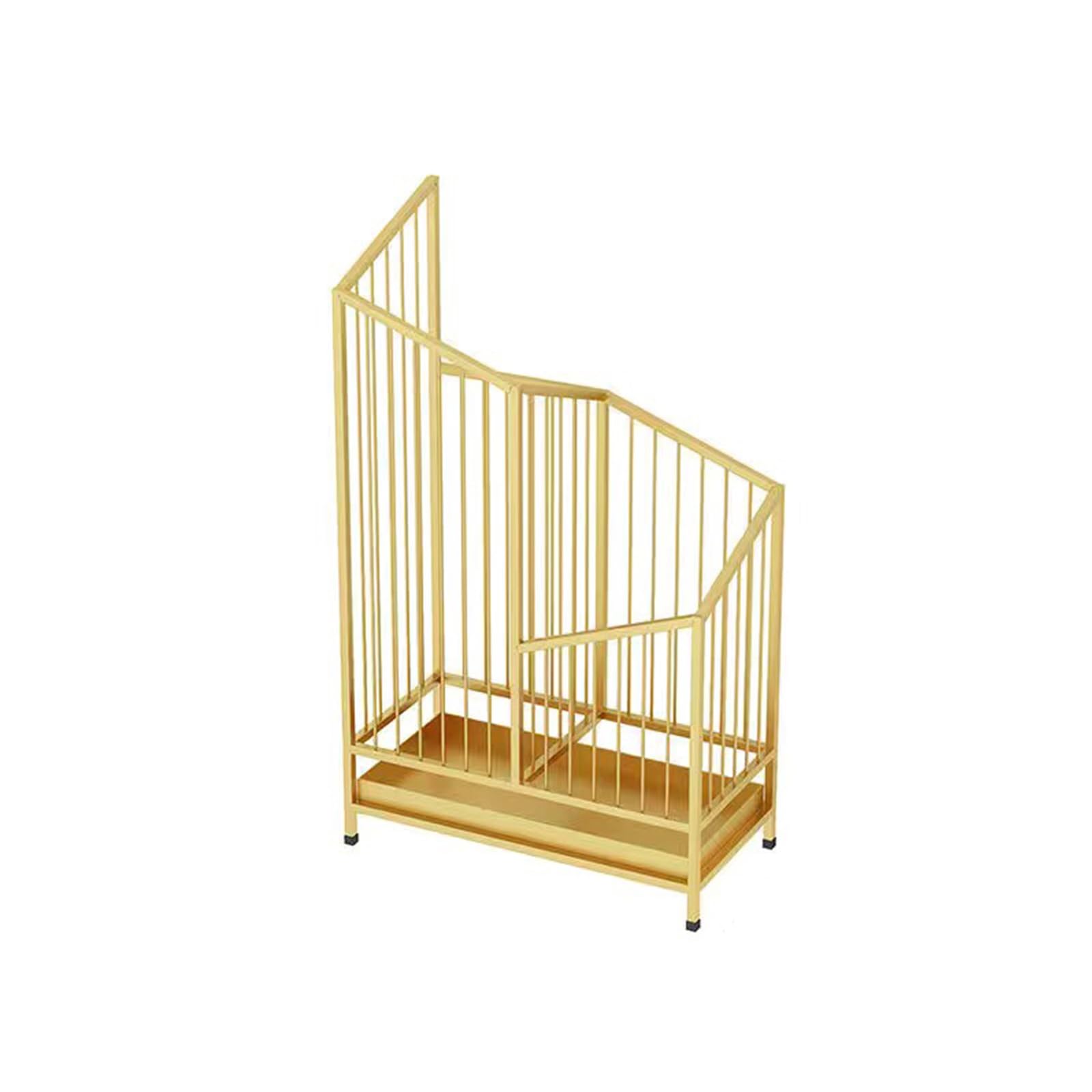 SaryEdge Large Capacity Metal Umbrella Storage Rack - Commercial & Home Use - Stylish Lobby Organizer for Hotels, Offices & Entrances - Durable Hanging Umbrell,Gold-Large