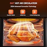 Nuwave Brio 15.5Qt 10-IN-1 Air Fryer Rotisserie Oven, XL Family Size, Even & Crisp AirFry, Reheat, Roast, Dehydrate for Quick Meals, 50°-425°F Control, 100 Presets & 50 Memory, Dishwasher-Safe, 1800W