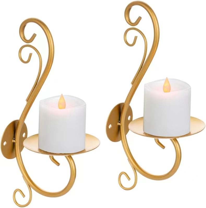 Image of 3x3 Flickering Flameless Candles Set of 2,3 inch Real Wax LED 600 Hours Battery Candles with Timer Remote,Control for Wedding Party Indoor, White