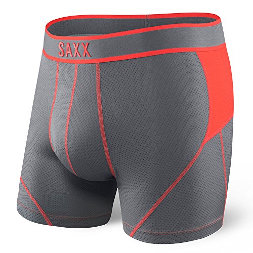 Saxx Kinetic Boxer Storm/Orange L Mens Underwear