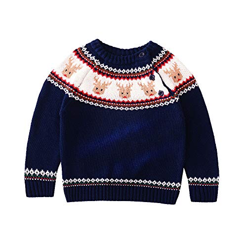 Baby Toddler Boys Girls Sweater Knit Christmas Sweatshirt Little Kids Pullover Cotton Winter Warm Tops Coat Clothes