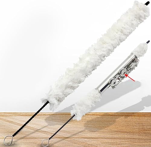 Miniatura 5 de Kit de limpieza de flauta hisopo de cepillo de limpieza de algodón para reparación y limpieza de flautas