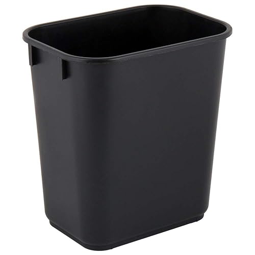 Cubo de basura rectangular negro de 13 cuartos 3 galones 11 litros Contenedor de basura comercial para basura Cubo de basura rectangular negro de 13 cuartos 3 galones 11 litros Contenedor de basura comercial para basura