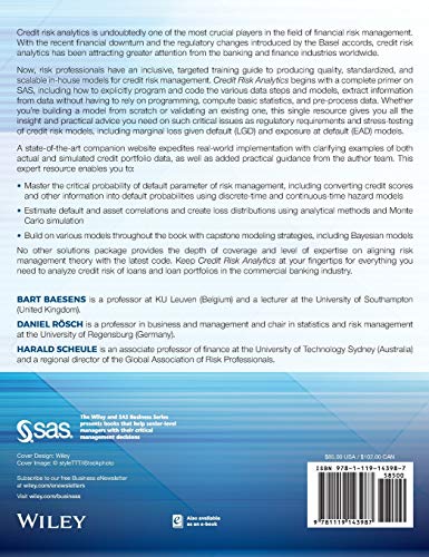 Credit Risk Analytics: Measurement Techniques, Applications, and Examples in SAS (Wiley and SAS Business Series) - Image 2