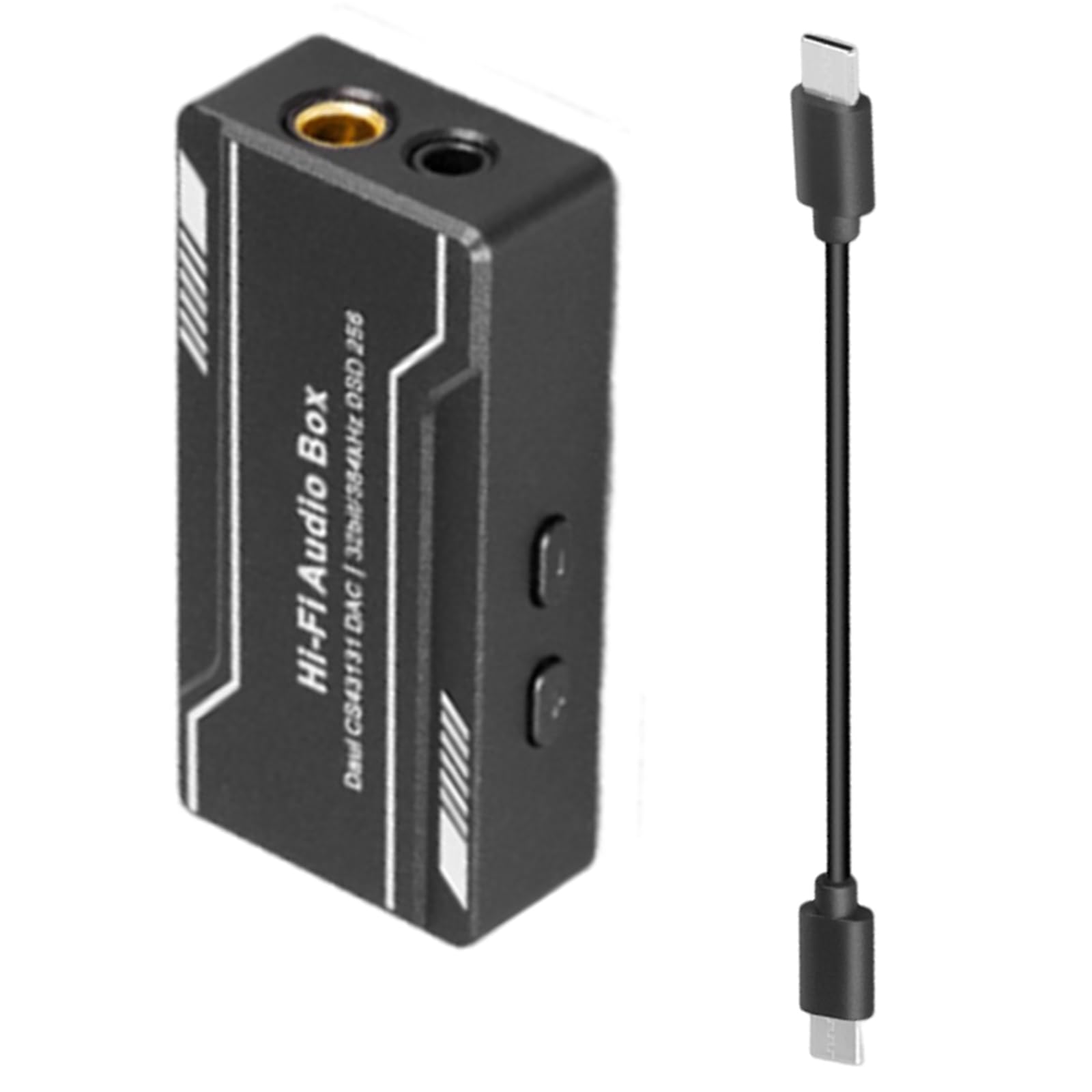 Amplificatore per cuffie HiFi da tipo C a 3,5 mm 4,4 mm 32b / 384kHz convertitore audio Dongle Box per accessori Amplificatore HIFI portatile per smartphone