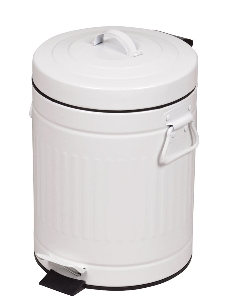 ホワイト円筒形ごみ箱（ペダル付き） 楽天市場】ゴミ箱 7L ペダル式 ふた付き ダストボックス ごみ箱
