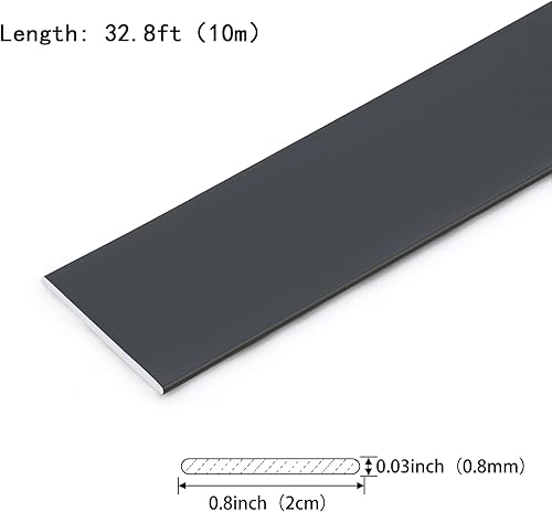 Miniatura 2 de Moldura de pared y moldura de oro mate, tira flexible de bricolaje para espejo, piso, gabinete, techo, borde de azulejos (32.8 pies x 0.8 pulgadas)