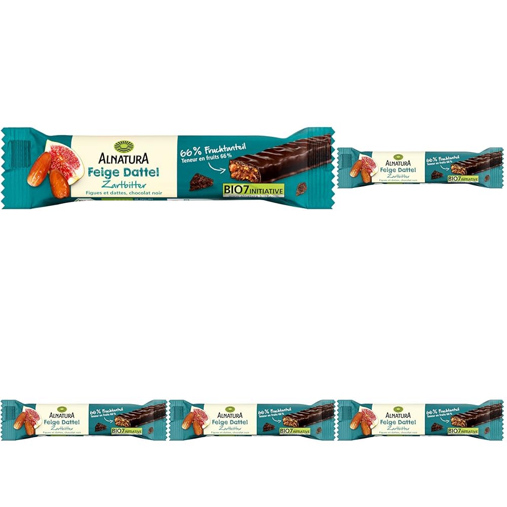 Alnatura Bio Frucht-Riegel Feige-Dattel, 30g (Packung mit 5)