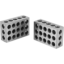ثينكول 2 قطع 25 x50x75mm كتل، 23 ثقوب كتل لقط متري، أدوات مخرطة لأداة آلة، الصلب تصلب