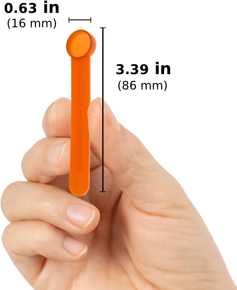 1/8 teaspoon scoop (1/8 teaspoon measuring spoon) plastic | FitPowders (500, Orange)