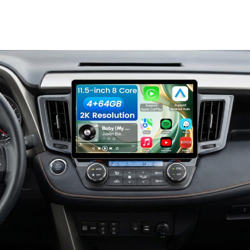 Image of 11.5 Inch 8 Core 4GB+64GB Car Radio Stereo for Toyota RAV4 2013-2018 | 2K Touchscreen Android 13 Head Unit with Wireless CarPlay & Android Auto, 1080P Camera, GPS, SWC & AM /FM