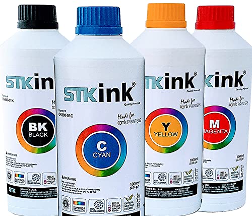 Tinta Stkink T544 L5290 L1210 L1250 1 Litro Black + 3 x 500ml Color