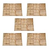 SOULONG Solong 30 Stück Terrassenfliesen Holzfliesen Terrassenfliesen Terrassendach Terrassenband Holz Braun 50 x 50 cm