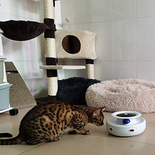 Ajeerd Brinquedo elétrico para animais de estimação, brinquedo para gatos, torre automática, gato, b