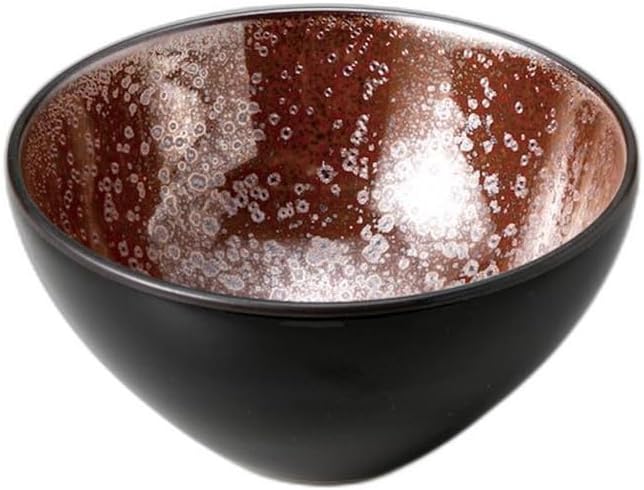 Red 12cm Black Bowl [ 12 x 12 x 6.3cm ] | Small Bowl Setomonohonpo