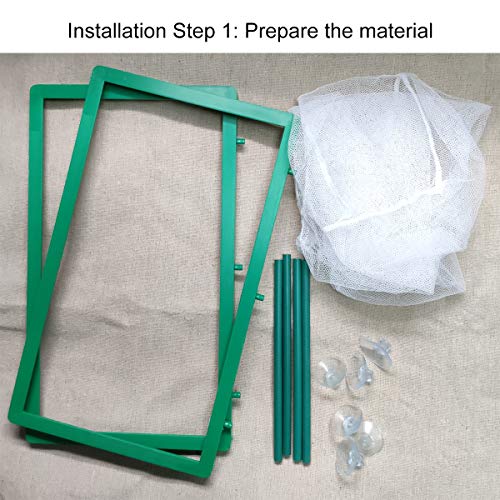 Aquarium Fish Breeder Box, Fish Isolation Box, Hatching Box, Juvenile Fish Spawning Incubator, Water Isolation Net Hatchery (Green) #TOP4