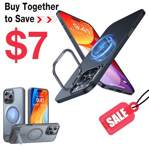 TORRAS Magnetic Slim Fit for iPhone 16 Pro Max Case with Stand & Strong Magnetic & Seamless Stand for 16 Pro Max Case