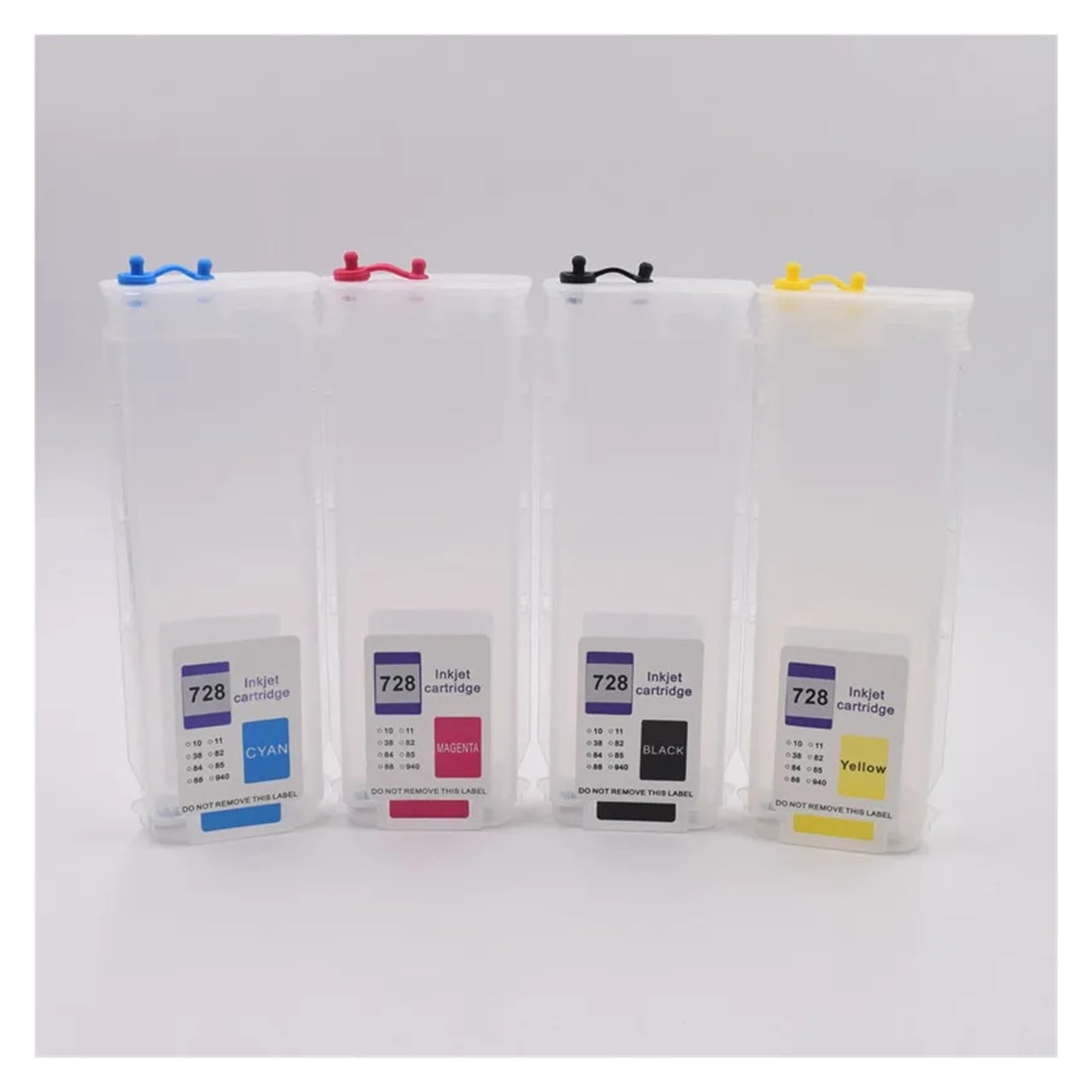 Lot de 4 Cartouches 728 Compatible avec HP DesignJet T730 T830