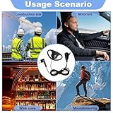 2 Pin Radio Earpiece Compatible with Motorola CP040 DP1400 GP300 GP88 GP68 CT150 Two Way Radios, D-Shape Security Earpiece with Inline PTT Mic, Clear Sound Headset for Bodyguard Police Patrol Use - Image 6