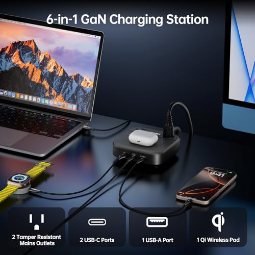 GaN Multi Charging Station 67W, 6-in-1 iPhone Charger Station with USB Ports - image 2