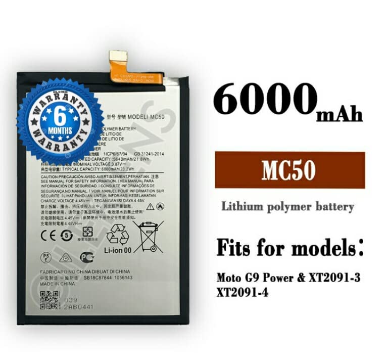 Image of Original MC50 Battery for Motorola G9 Power XT2091 XT2091-3 Battery with 6 Month Warranty *** (V00103)