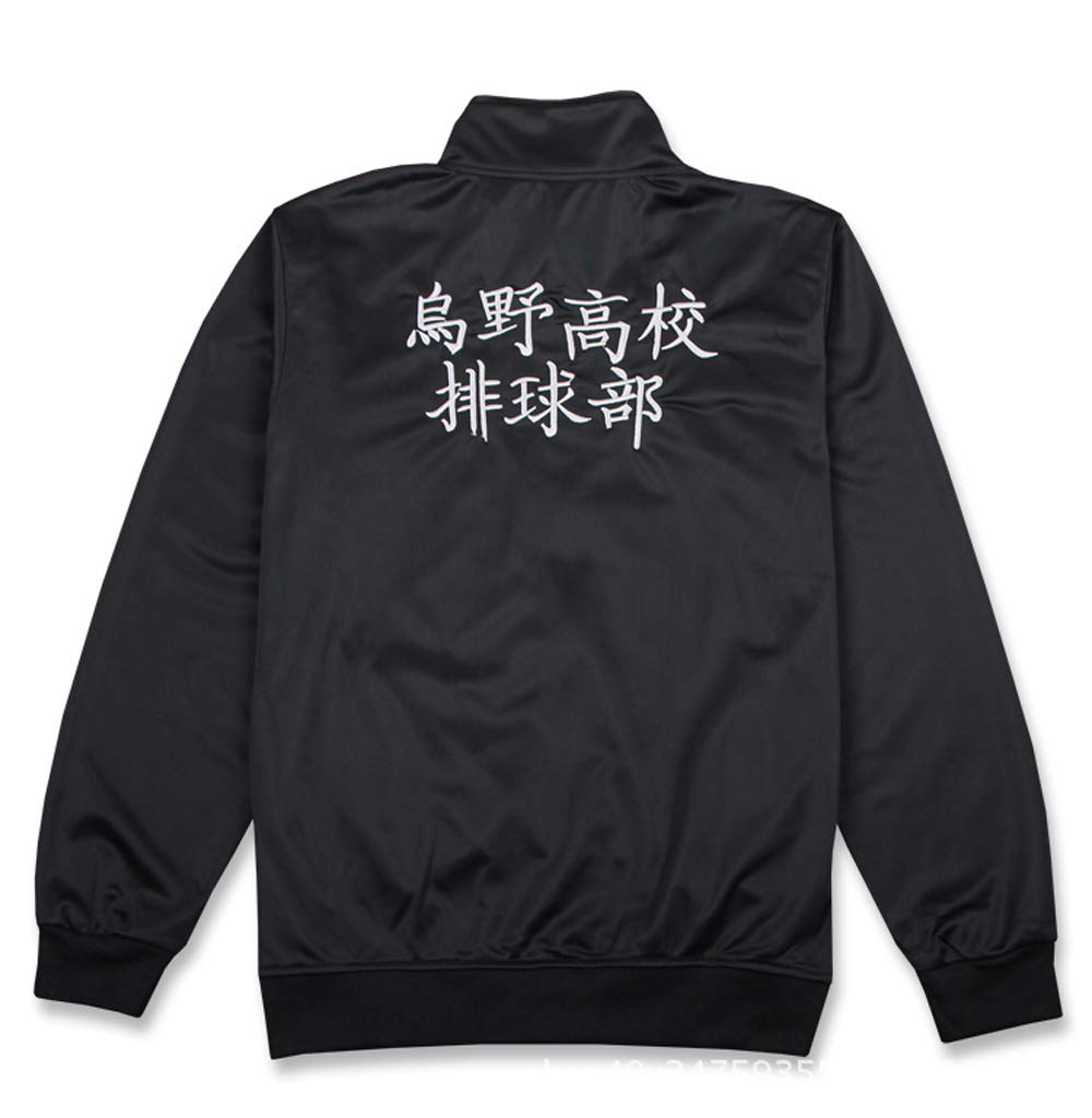 Genérico Chaqueta de cosplay unisex Haikyuu Traje Karasuno Shoyo Hinata Team Jersey chaqueta deportiva con cremallera en la parte delantera