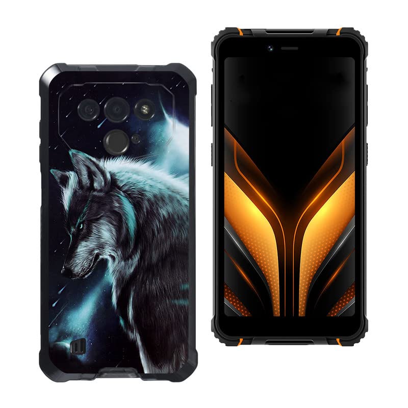 KJYF Custodia Per Hotwav T5 PRO (6,0") + 2 Pellicole Vetro Temperato - Cover Morbida In Silicone TPU, Antiurto E Antigraffio
