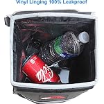 EPAuto Waterproof Car Trash Can with Lid and Pockets, 2.5 Gal, Black - Image 6