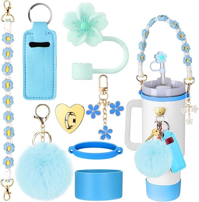 Xyntara Blue Accessories for Stanley Cup 40&30oz Tumbler with