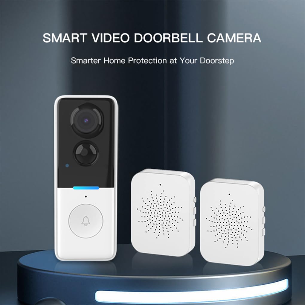 Timbre inalámbrico con cámara para casa Inteligente, comunicación bidireccional, Resistente al Agua, con vídeo, WiFi 2,4 GHz, Control Remoto, vídeo HD
