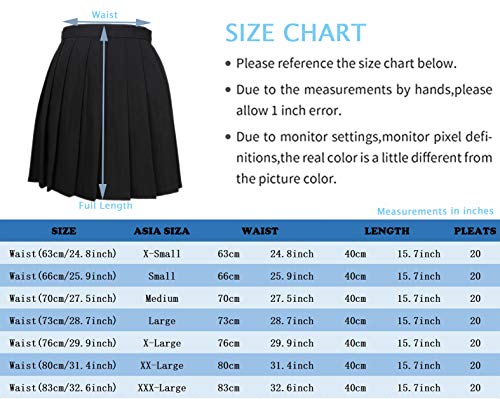 Dcuterq Women's High Waisted Pleated School Skirt High Waisted Girl Uniform Mini Casual Skirts A-Line Skorts Plaid Green Blue #TOP2