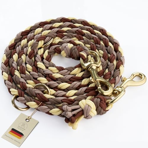 Tailoir Hundeleine 2m geflochten - Leine Hund, Mittelgroße - Große Hunde, Leine verstellbar, Hundeleinen, Dog Leash Führleine, Bissfeste Hundeleine zum Umhängen, Trainingsleine, Freihandleine Paracord
