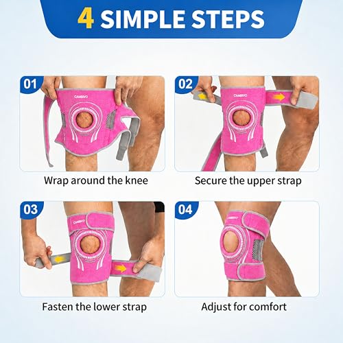 Image of CAMBIVO Knee Brace with Stabilizers, Gel Pad & Open Patella for Men & Women