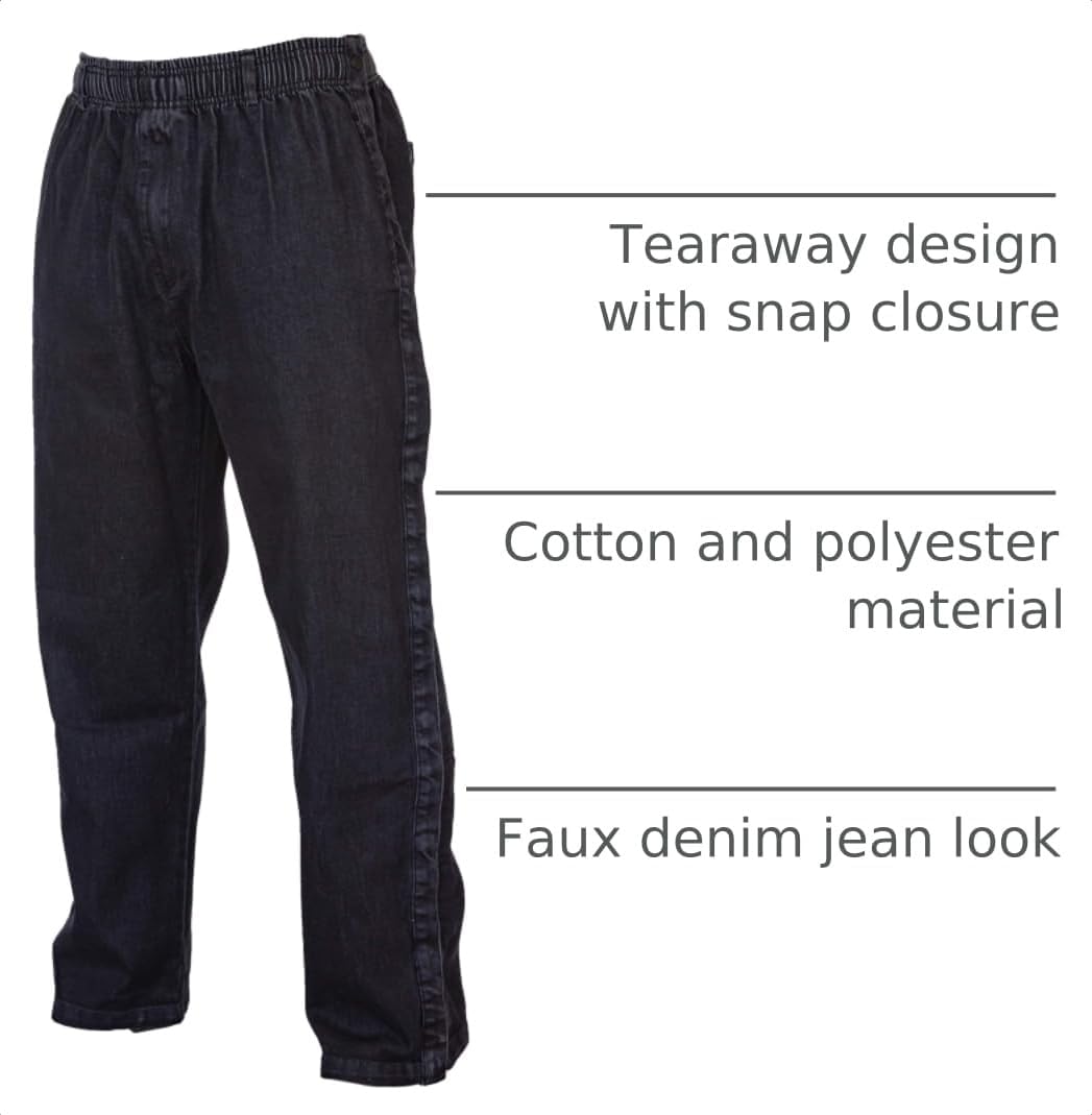 Funny Guy Mugs Tearaway Jeans Premium Breakaway Pants - Elastic Waist Faux Denim Pants image 4