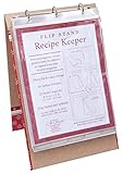 C.R. Gibson Vertical Recipe Keeper Flip Stand, Cardinal Recipes