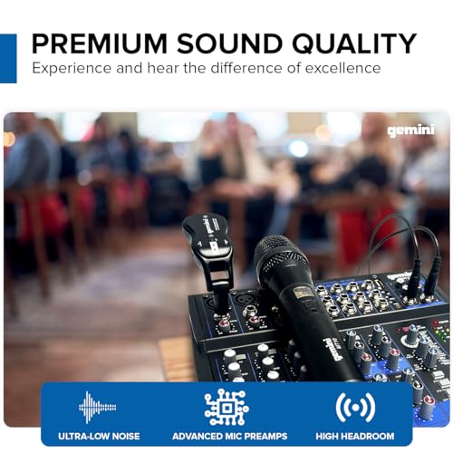 GEMINI GEM 12 USB Mixer / Bluetooth / USB Media Player / Streaming / 12 Kanäle / DSP Effekte / Phantomspeisung