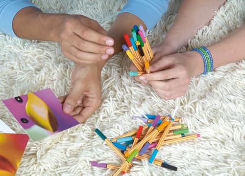 STABILO - Fineliner - point 88 Mini - 12er Pack - mit 12 verschiedenen Farben