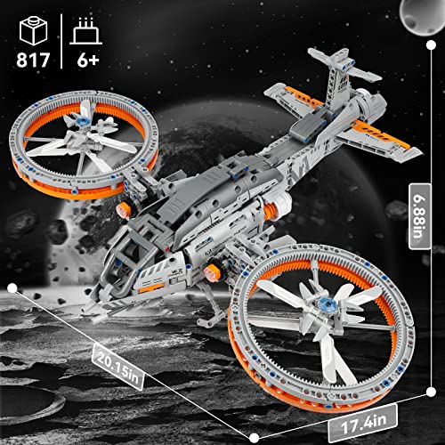 Space War Airplane Model Ship Building Set, Compatible With Lego, Collectible Star Fighter Set Awesome Toy For Boys Aged 6-12, Creative Building Kit For Adults, Best Gift For Display (817 Pcs) #TOP2