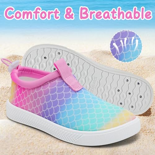 WateLves Toddler Water Shoes Kids Boys and Girls Quick Dry Water Sneakers Slip On Aqua Swim Shoes for Beach Daily Walking2