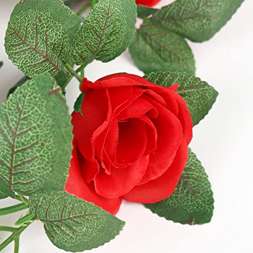 5 Pcs Flower Garland For Decoration Artificial Vines With Flowers Fake Floral Garland Decor Flower Vine For Garden Party Spring Decorations (Total 36Ft) #TOP4