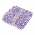 HOMESCAPES Lilac Turkish Cotton Bath Towel Super Soft Thick & Absorbent 500 GSM Towel Heavy Weight for everyday Luxury