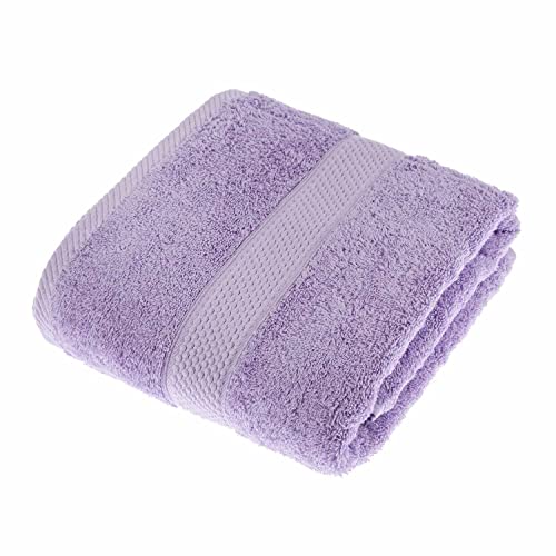 Homescapes Flauschiges Premium Frottee Duschtuch ca. 70 x 130 cm aus 100% Reiner Baumwolle, Flieder – Ansicht 1